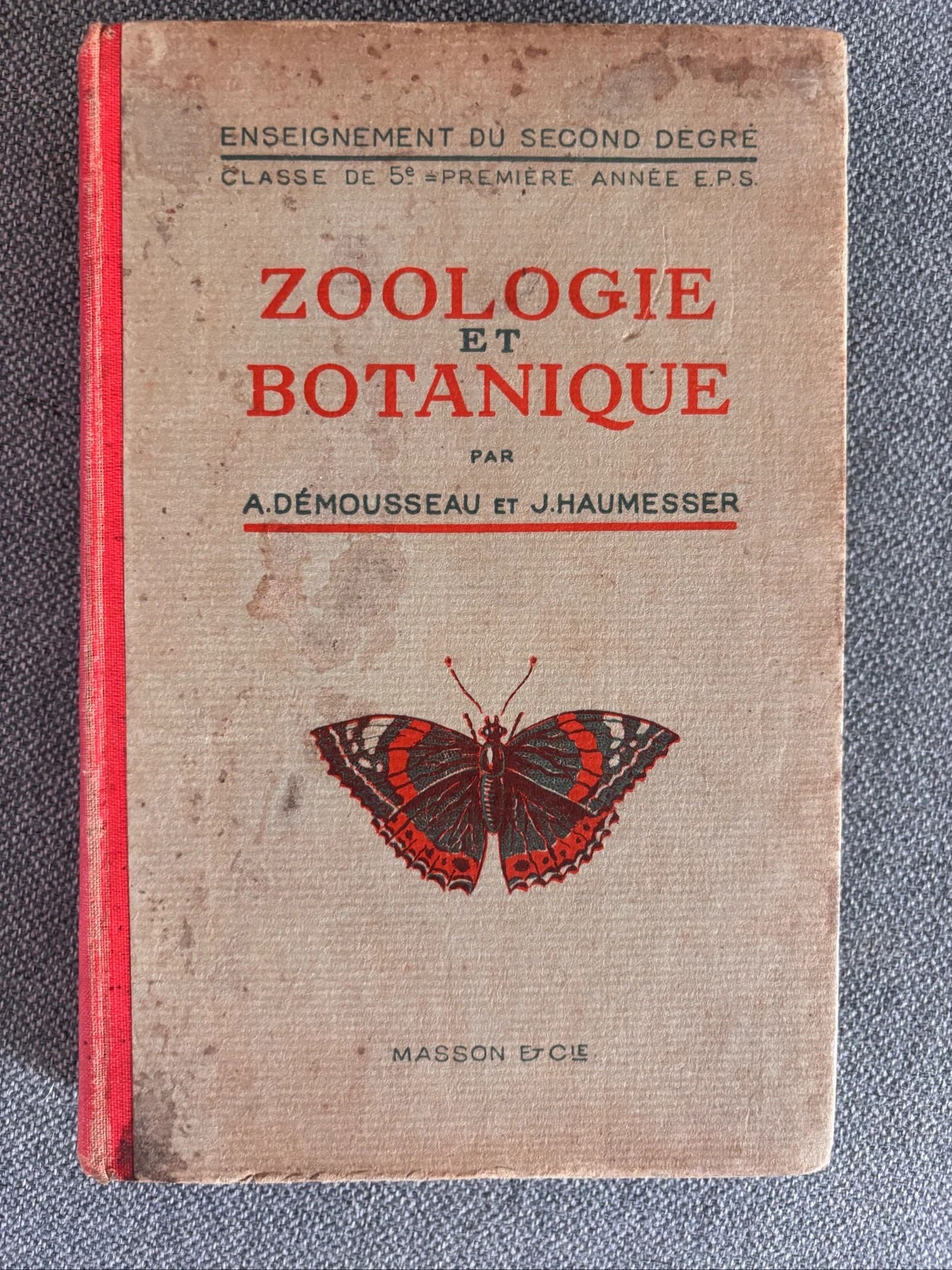 Zoologie et botanique - livre d’enseignement ancien 1938